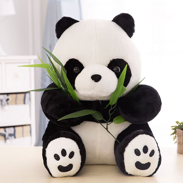 Panda pehmolelu - Eläväiset yksityiskohdat - Arvokas kumppani Musta（A）