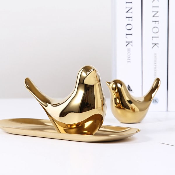 Polar House Golden Bird -figuriinit Modernit keraamiset linnun patsaat