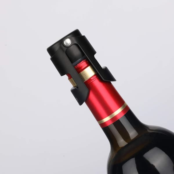 2 rustfrie stål champagnepropper, professionelle champagnepropper Cava, prosecco og mousserende vin, champagneprop med q silikone