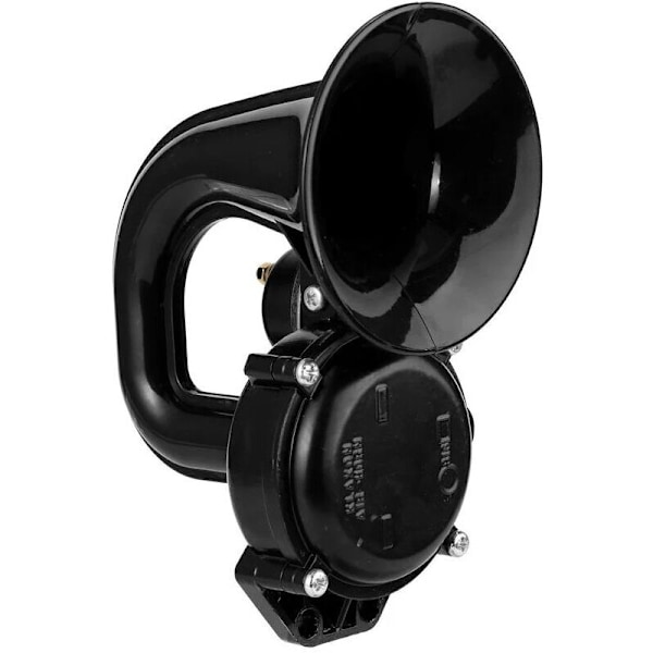 135dB Starkt Horn 12/24V Lastbil Superhögt Trumpet Signalhorn med Elektrisk Ventil Platt Bil Fordon Lastbilar - Le Noir
