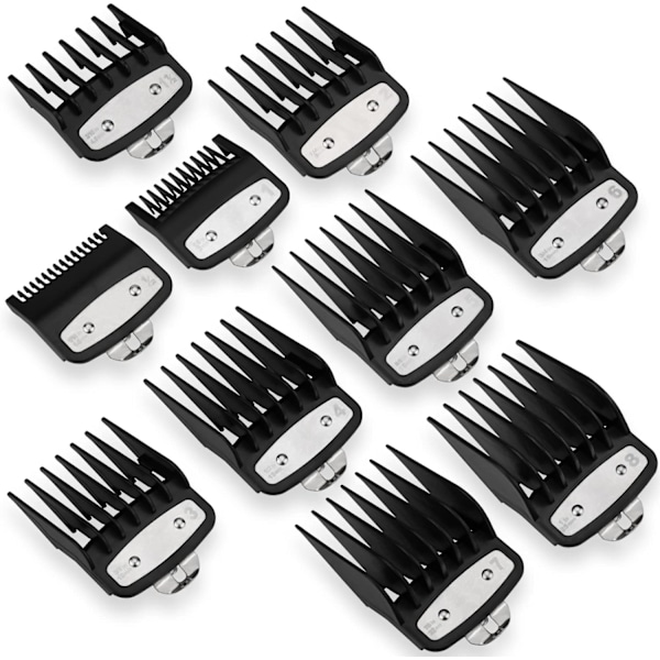 10-delers klippeskjer for Wahl, Ancable trådløse klippeskjer for Wahl 0,5, 1, 1,5, 2, 3, 4, 5, 6, 7, 8 med 1/16\" til 1\" ( 1,5-25 mm)