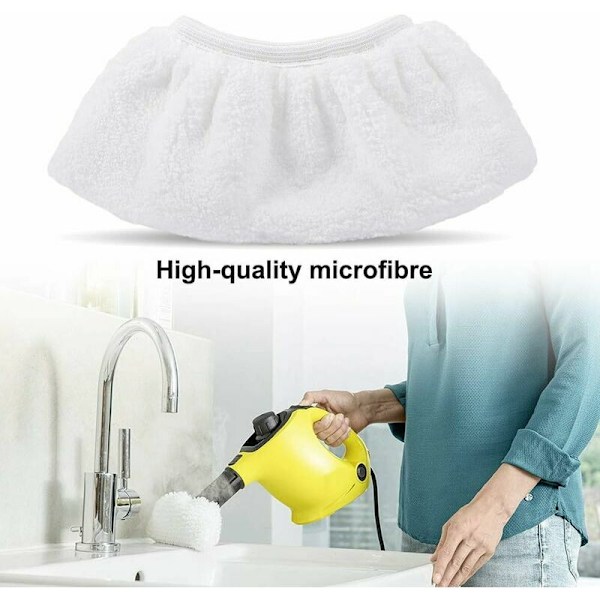 Mikrofiberhättor för Kärcher, trasor för handmunstycke tillbehör för ångtvättar SC1/SC2/SC3/SC4/SV7, 8-pack