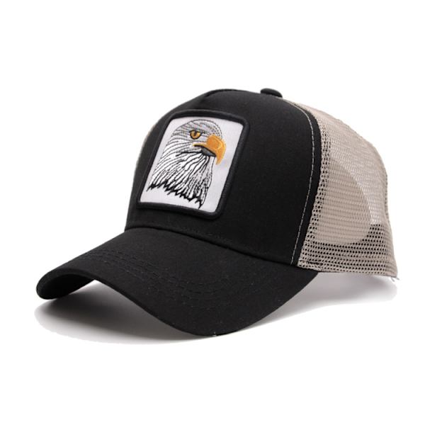 Unisex Dyreprint Trucker Baseball Cap Mesh Snapback Hip Hop Hat Ørn
