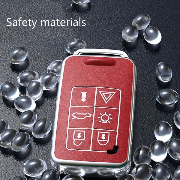 Til V40 V60 Bilnøgleetui Automatisk Tilbehør Tpu Nøgle Fob Voksen Seks Nøgler Hvid
