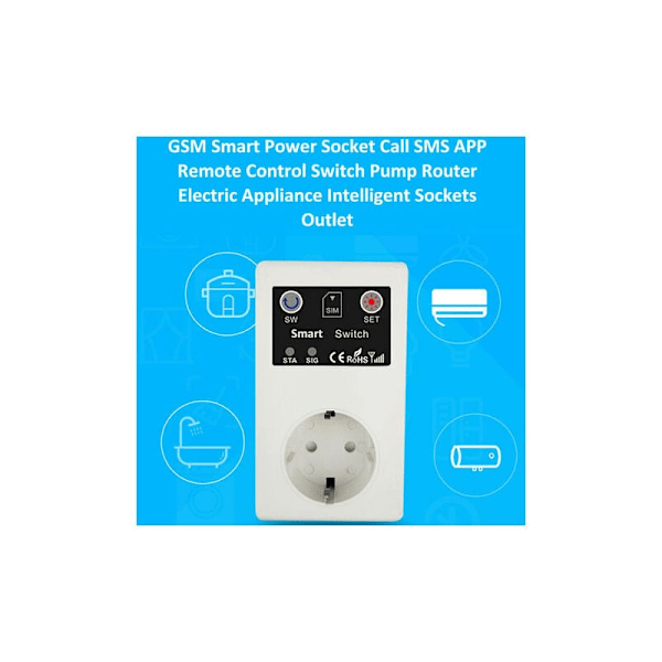 Intelligent WiFi Intelligent Pickle Kompatibel med fjernstyrt GSM Power offset-kontakter med temperatursensor