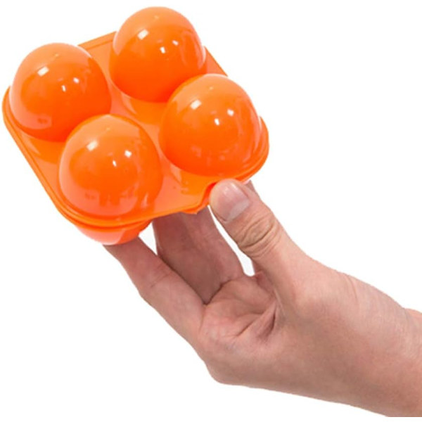 4 Ägg（11,5*12,5cm）ABS Plast Äggbricka Bärbar Grill Utomhus Camping Picknick Stötsäker Behållare Förvaringslåda