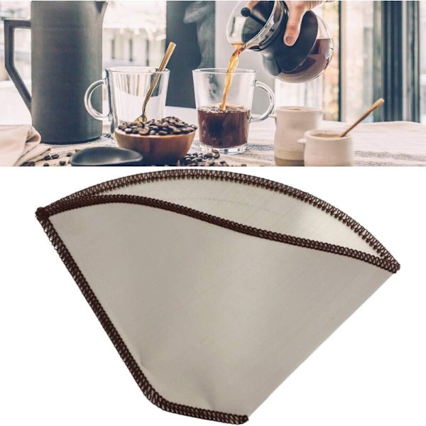 Återanvändbart kaffefilter i rostfritt stål utan papper för kaffemaskin 2 till 6 koppar för koppar, muggar, karaffer, filterhållare