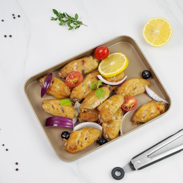 2 st Non-Stick Form, Grillad Kycklingvingar, Biscuitkakor, 24,8 x 18,8 x 2,4 cm