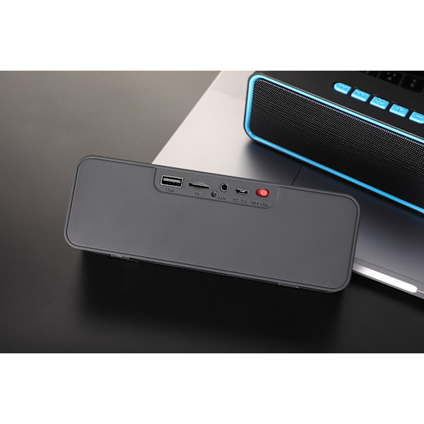 Ulkoilmakäyttöön sopiva suurikokoinen langaton Bluetooth-kaiutin 3D-surround-äänellä, kotikäyttöön, tietokoneelle, kannettava, auton subwoofer (punainen)