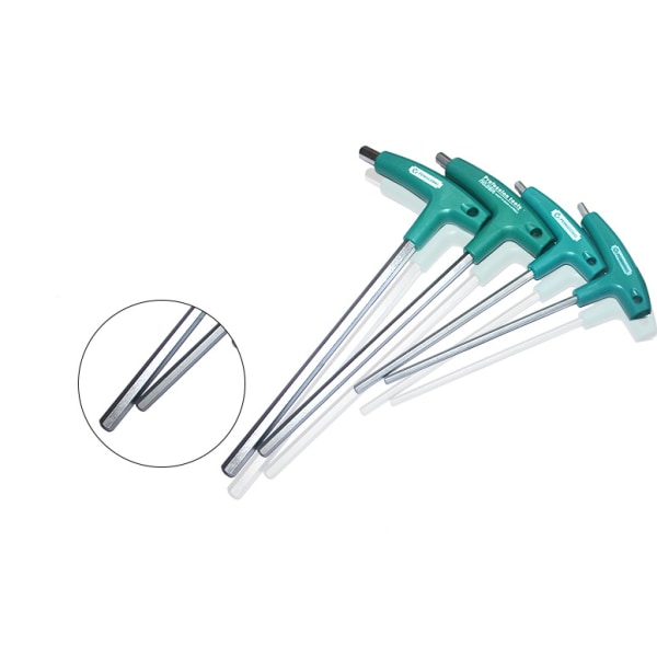 Flat Head Allen Key Hex Key Set (0614 6150 Flat Head H4 Grit 3stk)