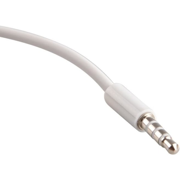 AUX-USB 3,5 mm uros AUX-ääniliitin USB 2.0 naarasmuunnin kaapeli valkoinen autoon (auto tarvitsee MP3-dekoodausfunktion)