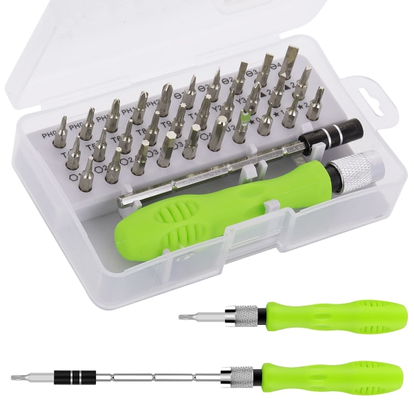 32 in 1 Mini Screwdriver Set, Small Screwdriver Set with 30 Bits, Suitable for Glasses Watch Phone Laptop Toys