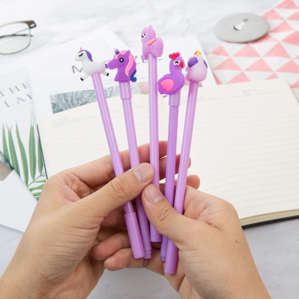 Enhjørning Gel Penne, 20 stk. Sorte Gel Blæk Kuglepenne, 0,5 mm Gel Roller Pen, til Kontorartikler, Signerede Skrive Kuglepenne