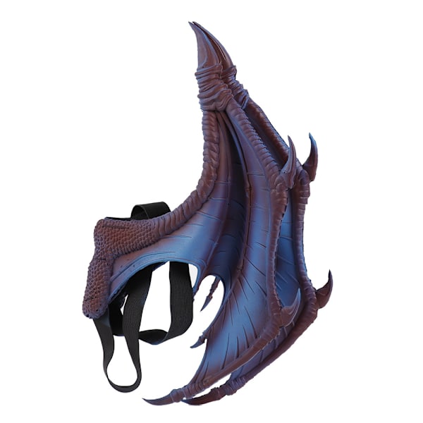 Halloween Karneval Barn Maskeraddräkt Leksak Drake Vinge Svans Mask Set(blå)