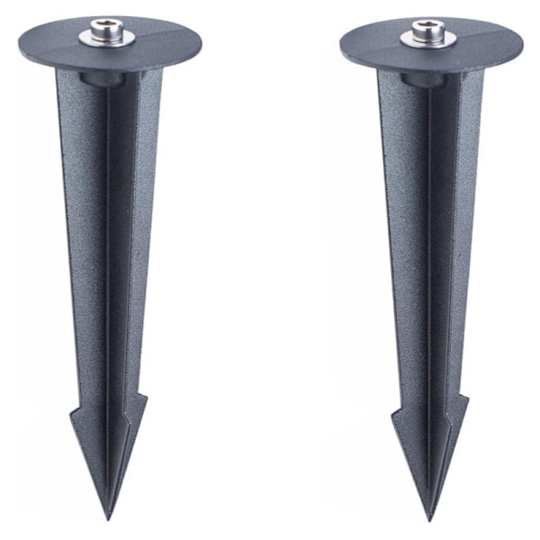 2 stk. havesokkel, til havelamper, sort, 26,5 cm, 50 mm Ø