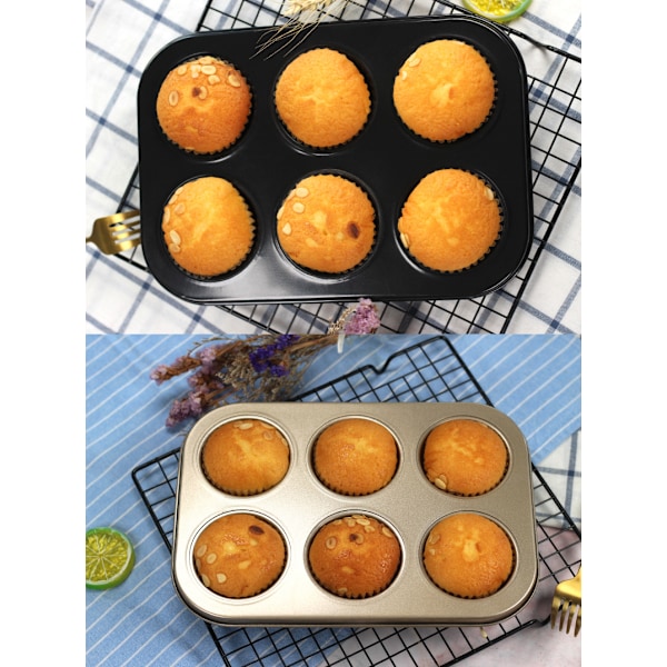 Jumbo muffinsform - muffinsformar, kolstål med non-stick beläggning Cupcakeformar