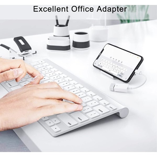 USB-adapter til iPhone USB til OTG Lightning til USB-kabeladapter