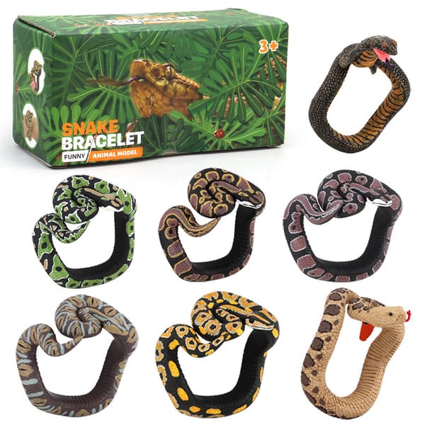 Slange Python Armbånd Simulering Dyr Modell Figur Plast Morsom Spøk Gave Til Barn Pedagogisk Barn (Blod Python)