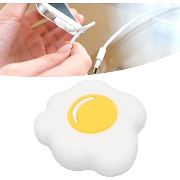 (3 kpl) Söpö haudutettuun kananmunan latauskaapelin suoja, USB datakaapeli