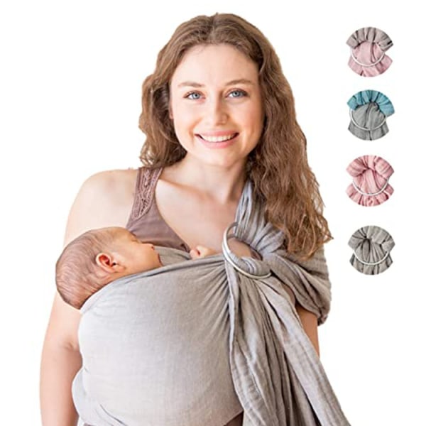 Baby Strap (Grå) - Baby av bomull och linne lämpliga för nyfödda och småbarn
