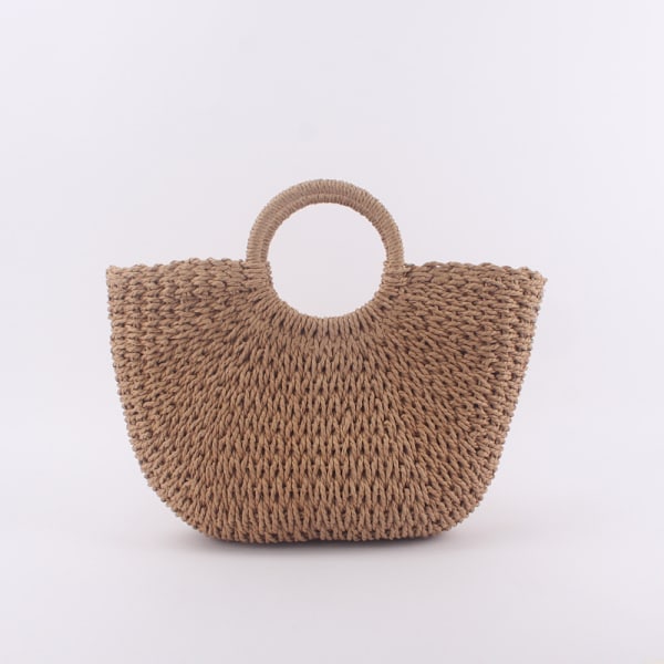 Sommarväska i Rattan för Kvinnor, Halmhandväska, Strandväska i Sjögräs, Rattan Tote Bag, Clutch