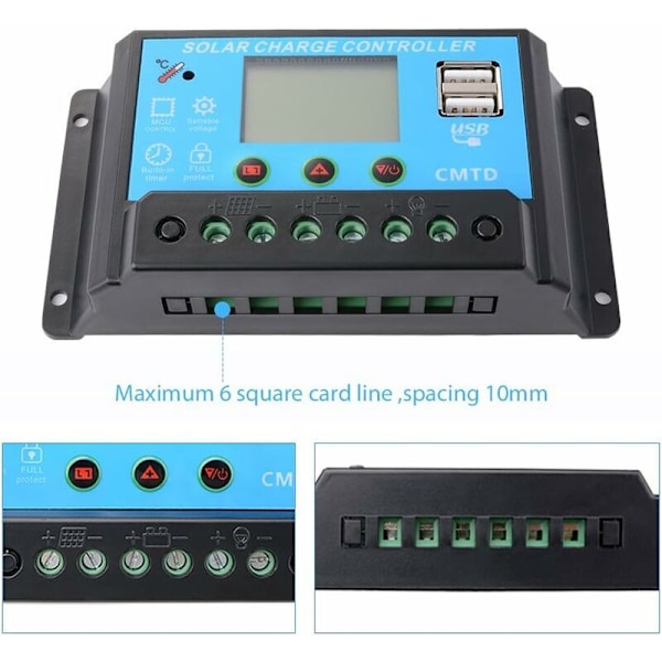 20a Load controller SOLAR REGULERING SOLAY PANEL LED 12-24V, BATTERIREGULERING SOLIER PAYER SERVICE SERVICE