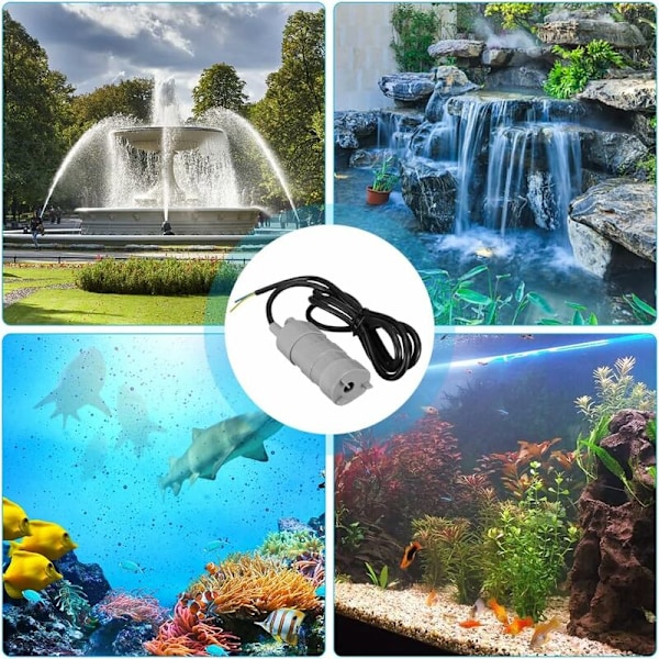 Dränkbar 12V, sänkbar vattenpump, för husbilar på Ond Etang, akvarium, Fontän Daquarium 600L/H-Pump