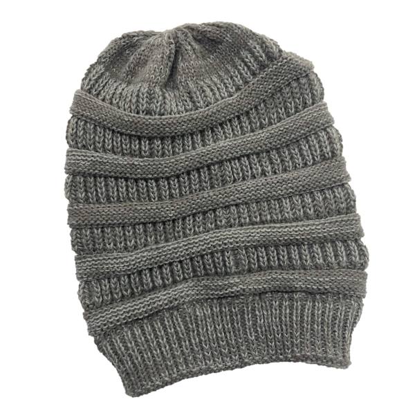 Dames Vinter Strikket Beanie Hat, Silke Satinforet, Chunky Cap med Blød Stræk Kabelstrikket for Varme og Mode