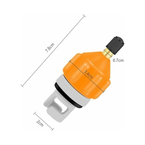 Ventiladapter, Adapter Kajakpump Uppblåsningsspets kompressortillbehör Infinillary material för sup paddel uppblåsbar kajak pneumatisk båt, 7.8 3.4cm (