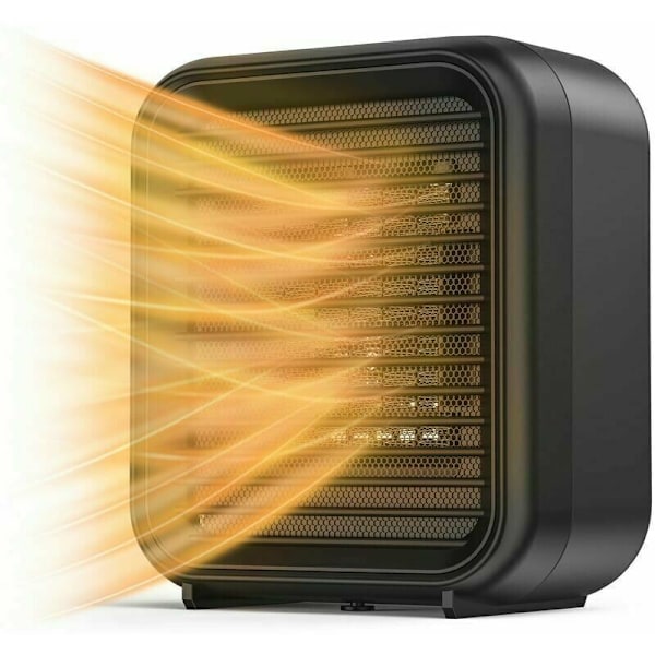 Baserad radiator, mini keramisk radiator 800W elektrisk radiator 2 nivåer av mini effekt radiator effekt elektrisk med varmvindskydd mot överhettning