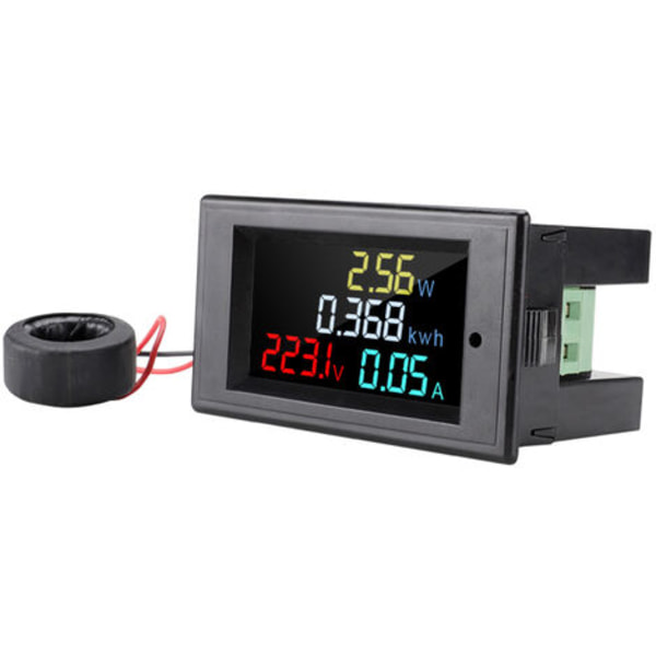 Digital ammeter och voltmeter AC 80-300V multifunktionsmätare D69-2049 digital ammeter och voltmeter