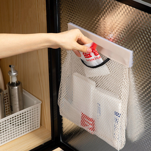 2 stk. opbevaringsnet til bryst, 29x25 cm bilopbevaringsnetpose med elastisk Magic Sticker, Dispceiving brystopbevaring, opbevaring tilføj til organisatorerne, hvid
