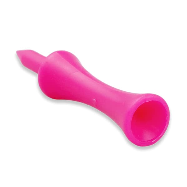 Plastik Golf Tee Pakke med 100 Pink 57mm