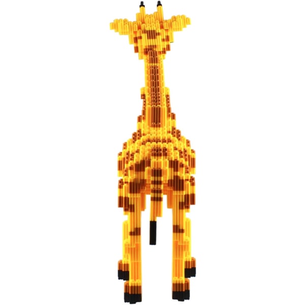 1350 stykker Giraffe mikrobyggeklodser Dyr Mini byggelegetøjssten