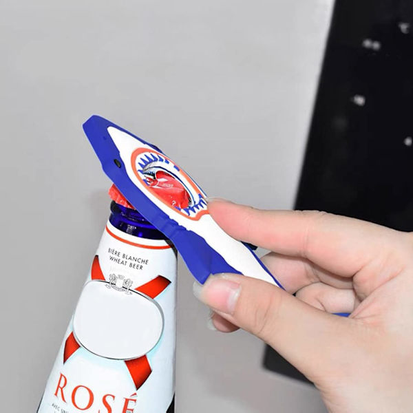 Hajflaskeåbner, Ølflaskeåbner Magnetisk Flaskeåbner til Far Kæreste Bartender (1 stk.)