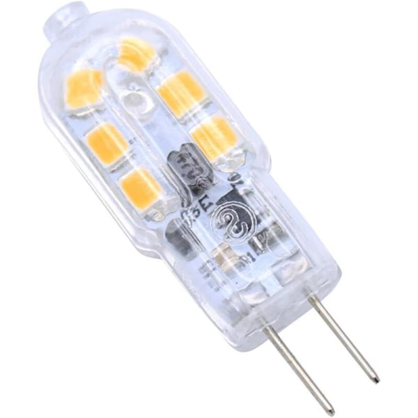 10X G4 LED-lampa 2W LED-lampa 12 SMD 2835LEDs Varmvit 6000K LED-ljus 200LM motsvarande 20W halogen AC/DC12V