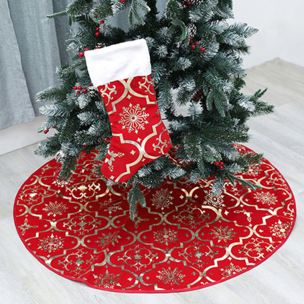 christmas Tree Skirt Base Gulvmåtte Cover Home Decor Bauble Ornam
