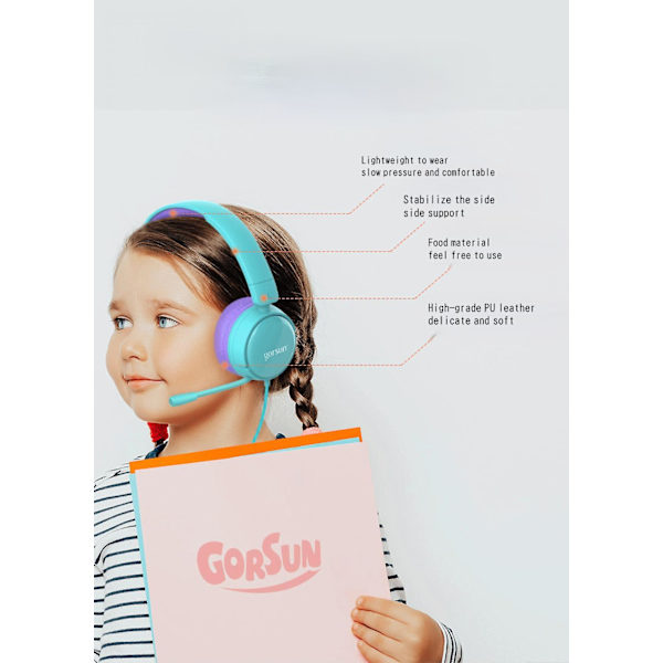 3,5 mm Stereo Gaming-hörlurar för Switch, PS4, Xbox One, Över-öron-headset med brusreducerande mikrofon, volymkontroll