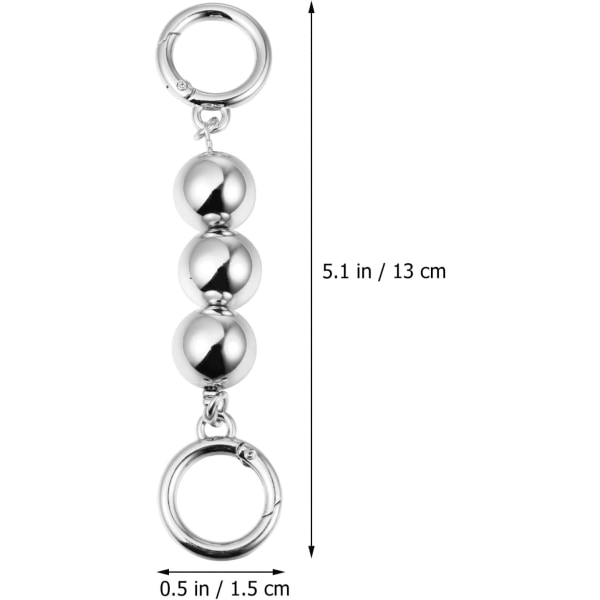 Imiteret perle taske kæde forlængelse (sølv), til at erstatte posen