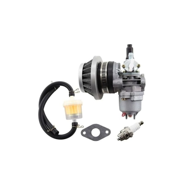 13mm kaasutin 2-tahtisiin 47cc 49cc 43cc Mini ATV mönkijöihin, Dirtbikeihin, Pocket Bikeihin, mukana ilmansuodatin, polttoainesuodatin ja polttoaineletku