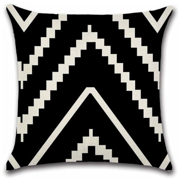 4 kpl tyynynpäällisiä 45 x 45 cm, koristeellinen neliönmuotoinen tyynyliina sohvanpäällinen mustavalkoinen tyyny painettu eläinkuvio mingon pellavatalo makuuhuoneeseen