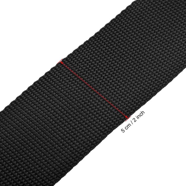 Karta Resväskor Remmar Resväskor Bälten med Spänne Etikett, 1,8Mx5cm Justerbar PP Resväska Packning Tillbehör, Svart 2 st