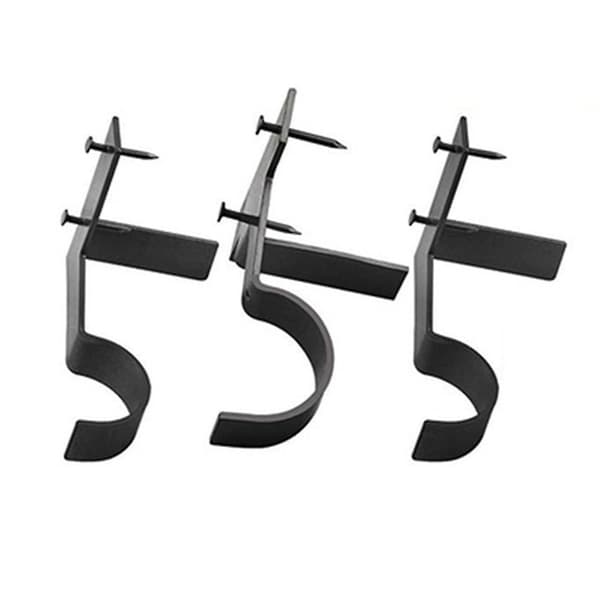 Gardinstångsfästen 4-pack Set Roman Pole Bracke Svart