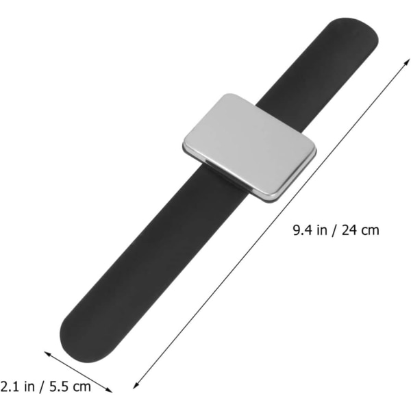 Svart magnetisk håndleddsstropp, 1 stk., magnetisk syholdere, magnetisk synålspute, magnetisk nåleholder med håndleddsstropp for DIY-sying og brodering