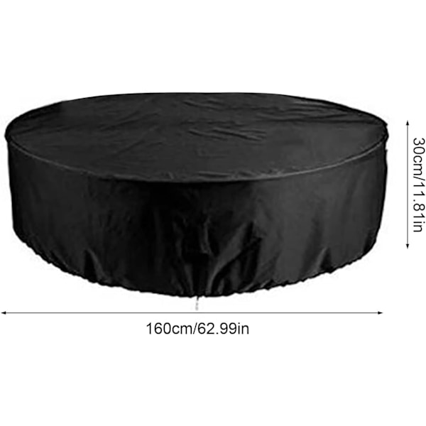 Rund Poolöverdrag Rund Spaöverdrag Vattentätt Dammskyddande Presenningsskydd Passar Alla Typer Av Runda Pool 160cm*30cm