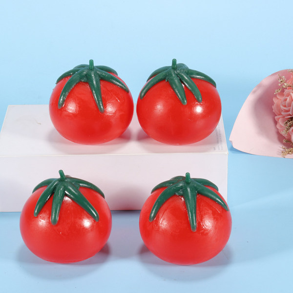 Vent Stress Relief Tomato Vent Toy Tricky Stress Relief Pinch Fun Squeeze Toy Ball (4 kpl)