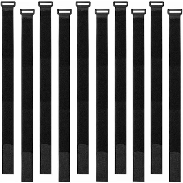15 cm svarte kabelfester, 30 rom, gjenbrukbare kabelfester, kabelfester, krok kabelfester og kabelhåndtering