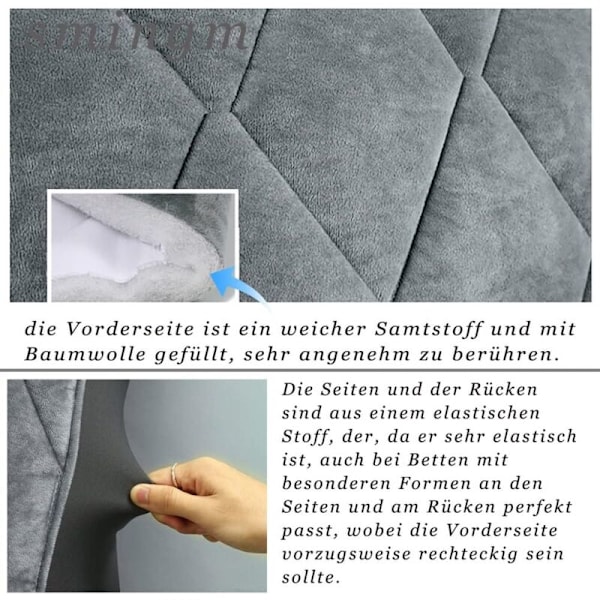 Vit, 160 cm sänggavelöverdrag, skyddande sängöverdrag, dekorativt överdrag för sovrum, förtjockat, flexibelt packöverdrag, stretchöverdrag