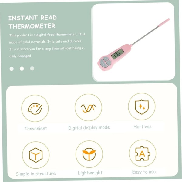 Digitalt kjøkkentermometer med umiddelbar avlesning, temperatursensor for matlaging av væske, digital kjøkkenprobe for matlaging
