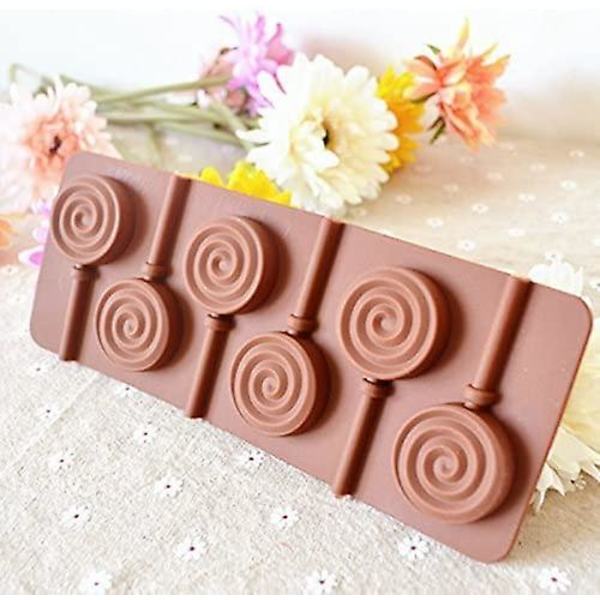 2 stk. Silikone Slikkepind Form DIY Silikoneform Runde Chokoladeforme
